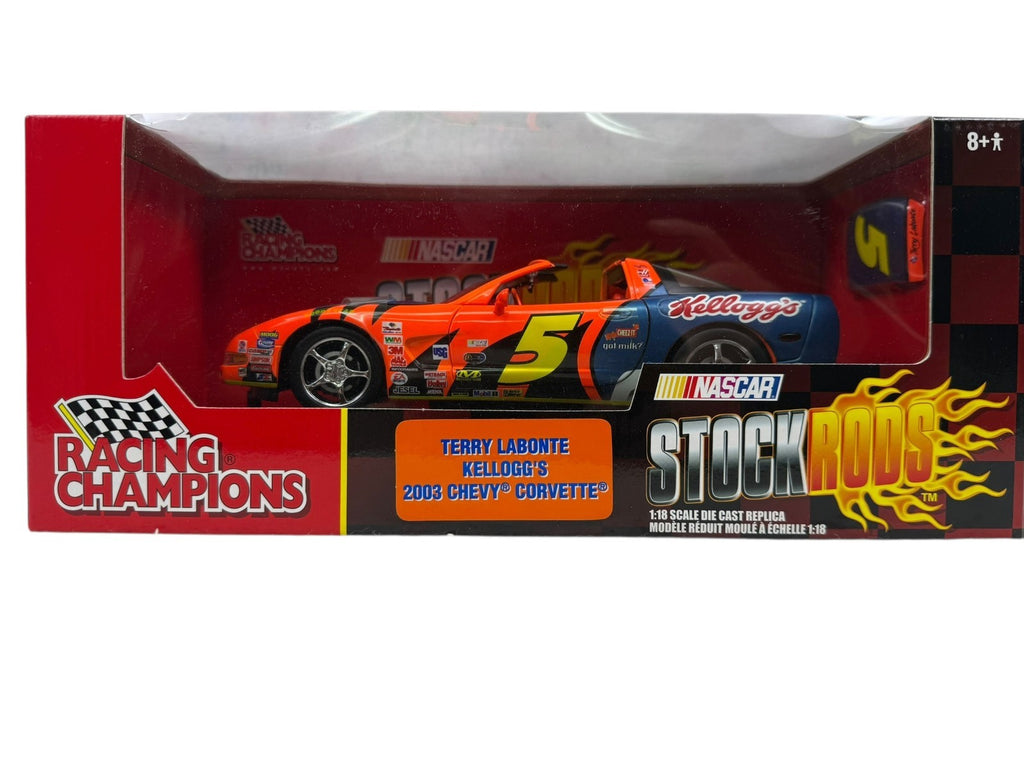 🇺🇸Racing Champions  Stock Rods 2003 Corvette  Terry Labonte Kellogs 1:18 B3