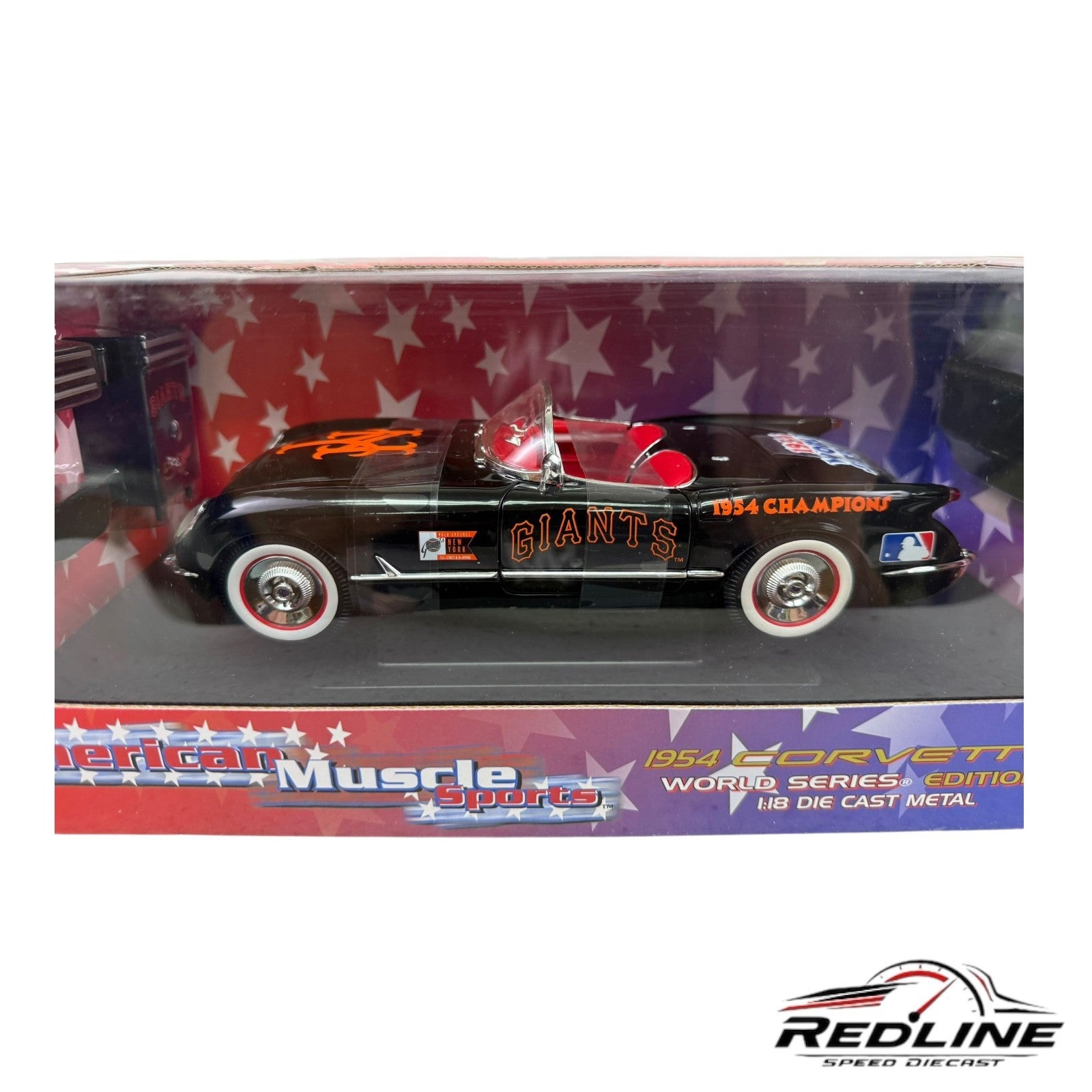 🇺🇸ERTL American Muscle Sports 1954 Corvette New York Giants 1:18 B3🇺🇸