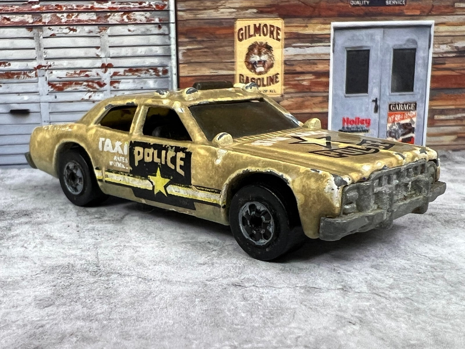 🔥🔥Vintage Hot Wheels 1977 POLICE STAR TAXI CAB Color Changer Car Malaysia C3🔥