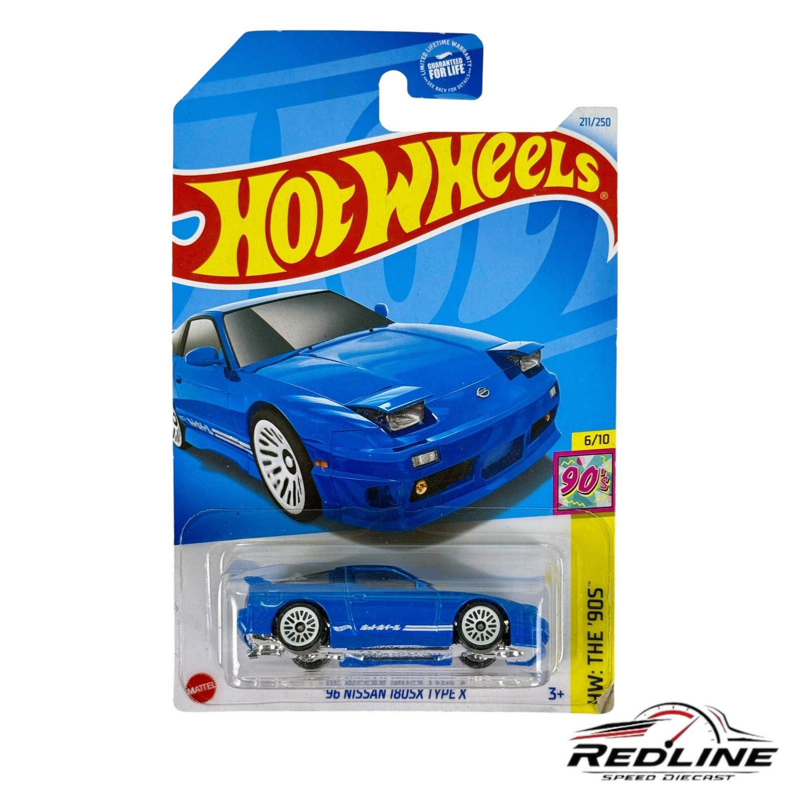 🎌🎌Hot Wheels '96 Nissan 180SX Type X Blue Car HW The 90's H6🎌🎌