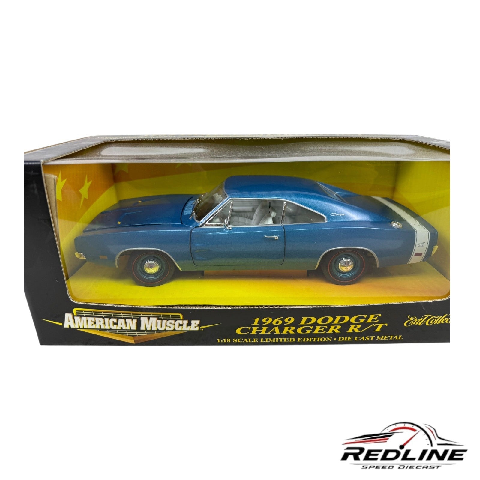 🇺🇸🇺🇸ERTL American Muscle 1969 Dodge Charger R/T BLUE 1:18 C1🇺🇸🇺🇸