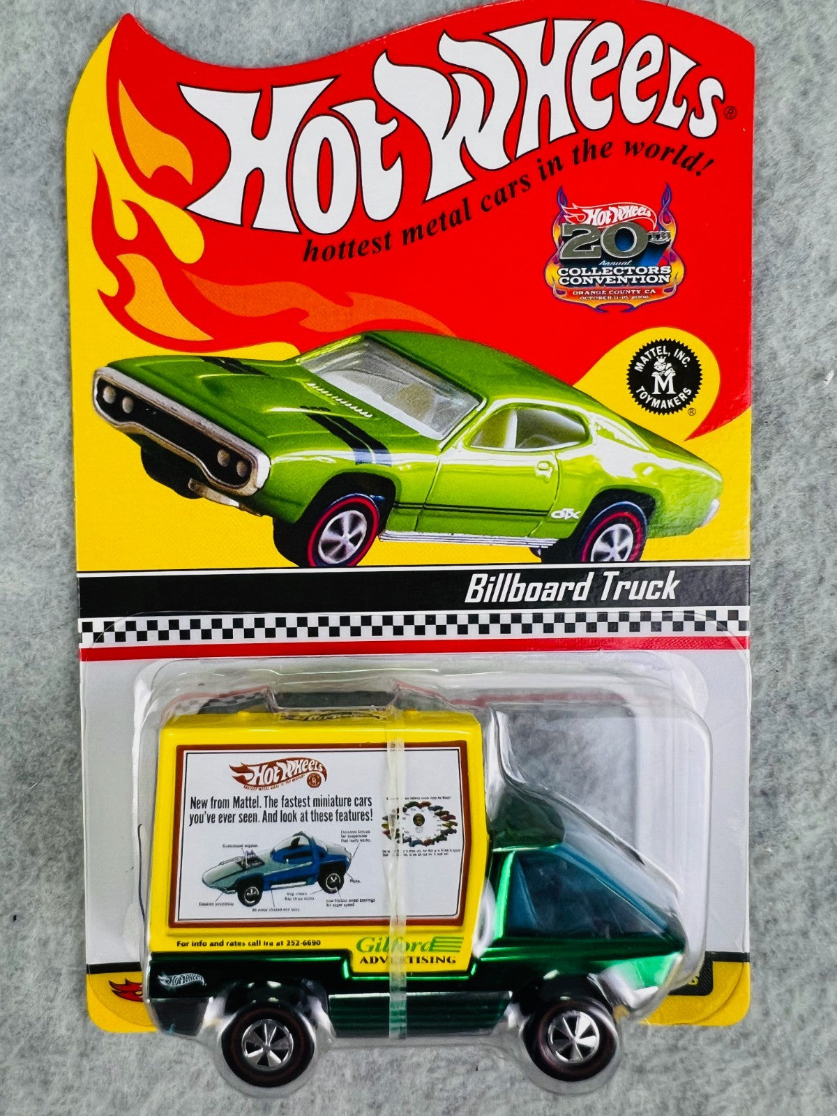 🔥🔥🔥Hot Wheels 20th Annual Collectors Convention Billboard Truck H29🔥🔥🔥