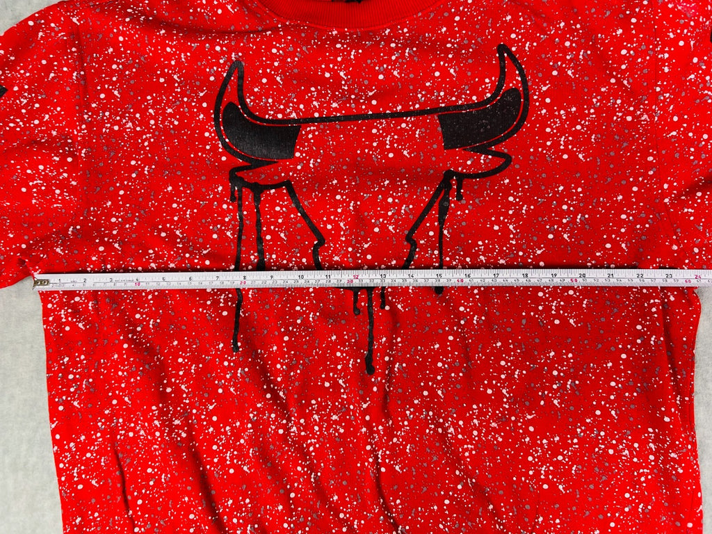 🏀🏀Rare Fox Jordan Sweatshirt Splatter Design Size 2X Large Chicago Bulls🏀🏀