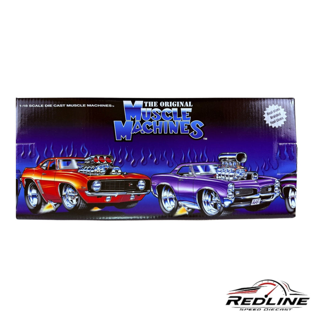 🇺🇸🇺🇸Muscle Machines 1966 Mustang Blue White Stripes 1:18 TV🇺🇸🇺🇸