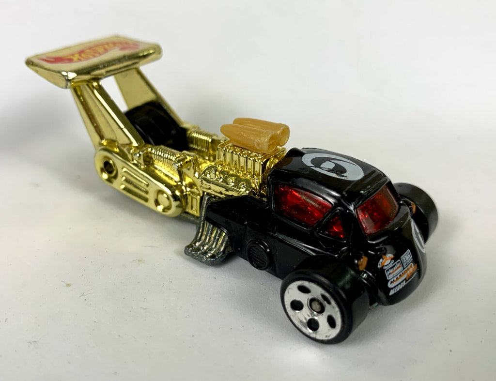 🔥🔥🔥🔥🔥🔥1998 HOT WHEELS WHATTA DRAG CAR LOOSE BLACK & GOLD 🔥🔥🔥🔥🔥🔥