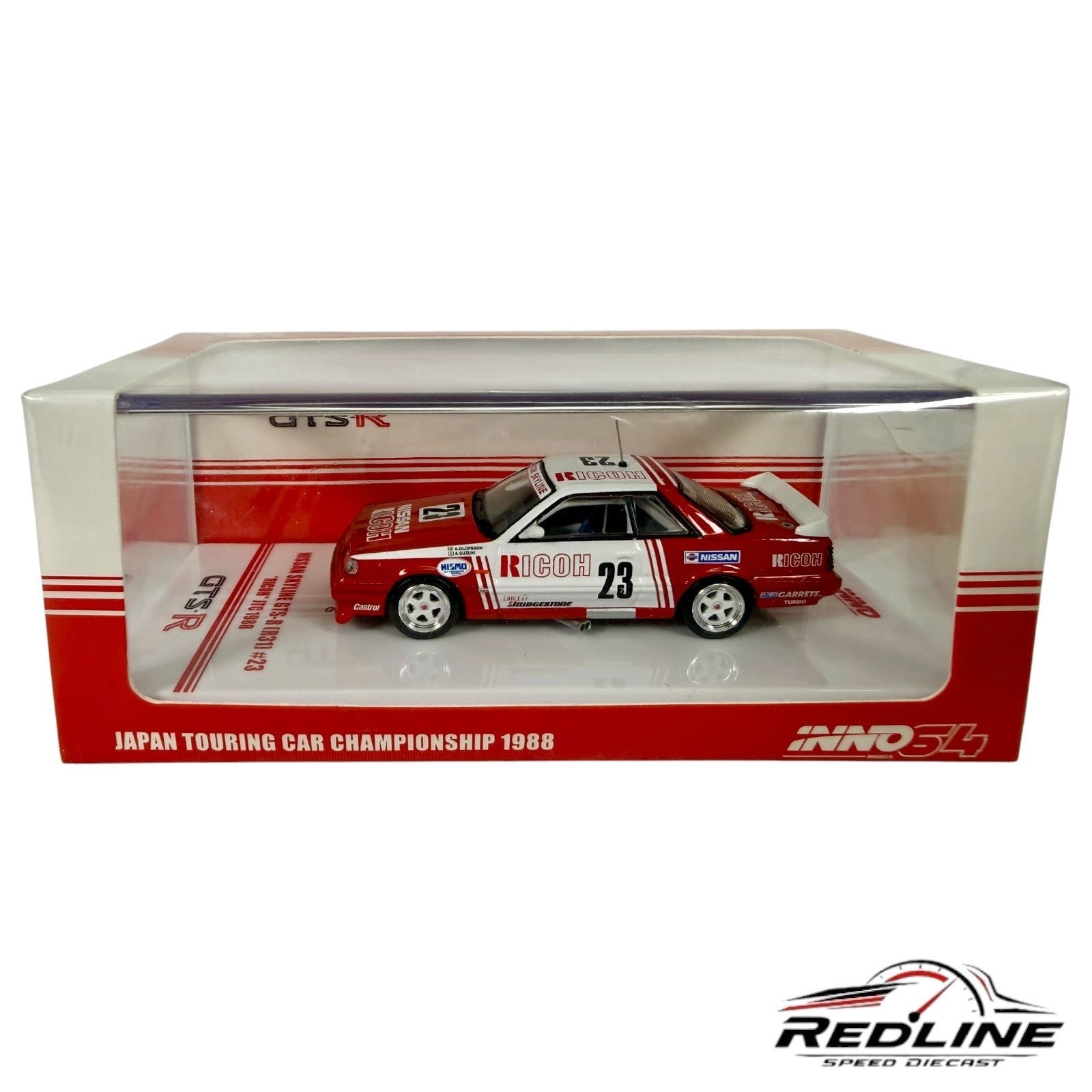 🎌🎌INNO64 NISSAN SKYLINE GTS-R R31 #23 RICOH JTCC 1988 H1🎌🎌