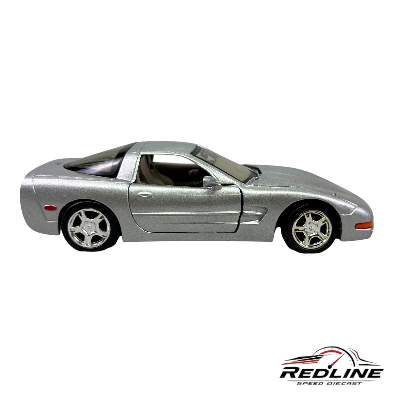 🇺🇸🇺🇸Motormax Dealership Edition 1997 Chevrolet Corvette Silver 1:24🇺🇸🇺🇸