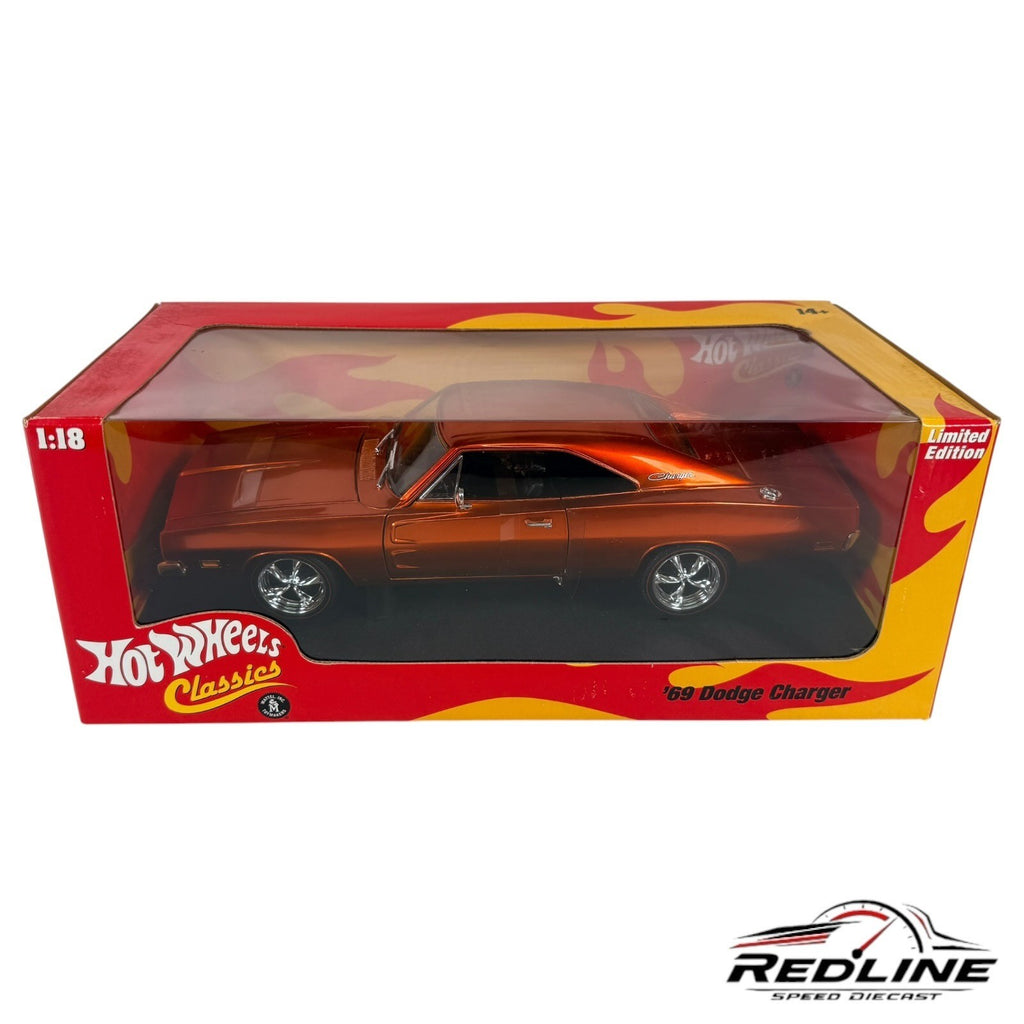 🇺🇸Hot Wheels Classic 1969 Dodge Charger Burnt Orange C1 1:18🇺🇸
