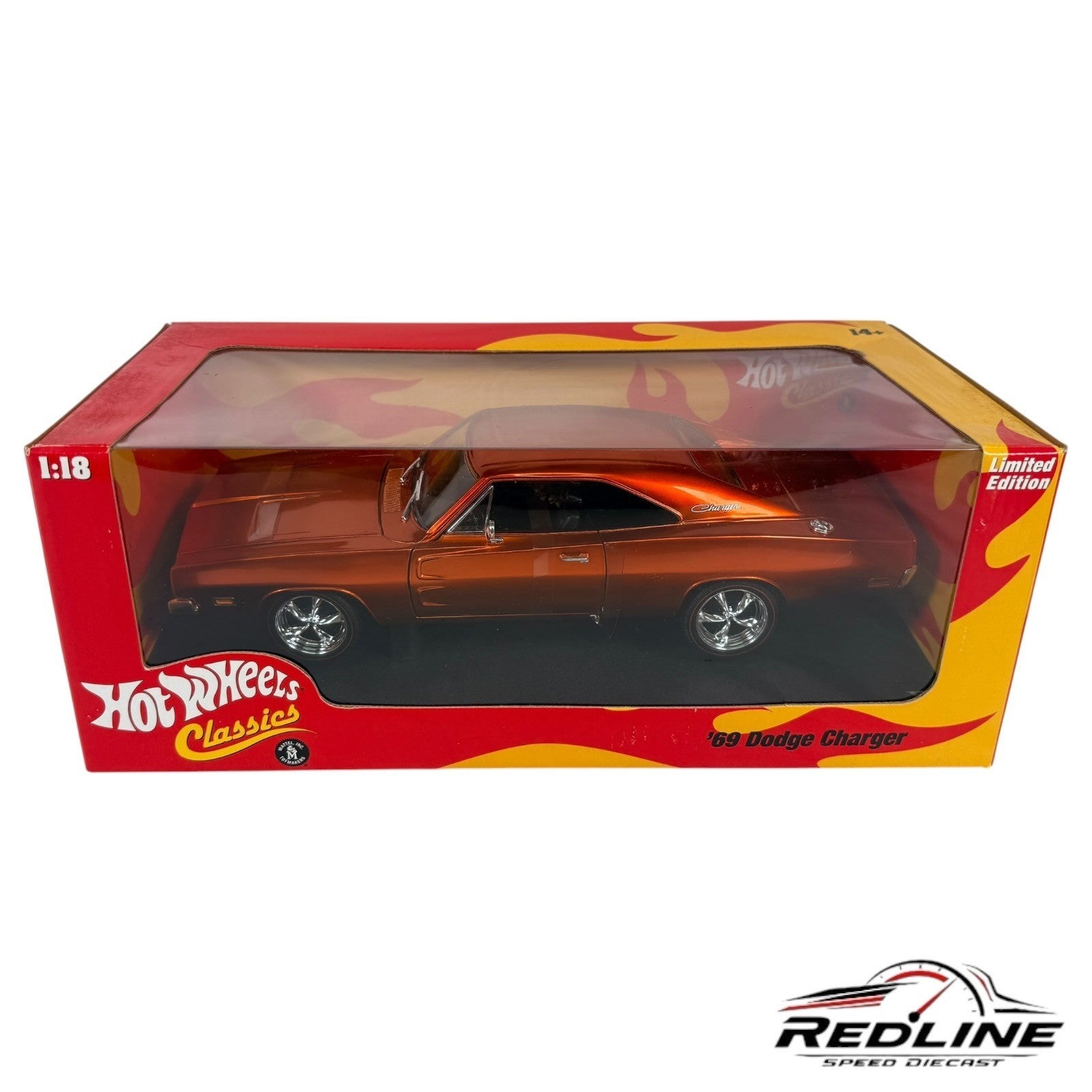 🇺🇸Hot Wheels Classic 1969 Dodge Charger Burnt Orange C1 1:18🇺🇸