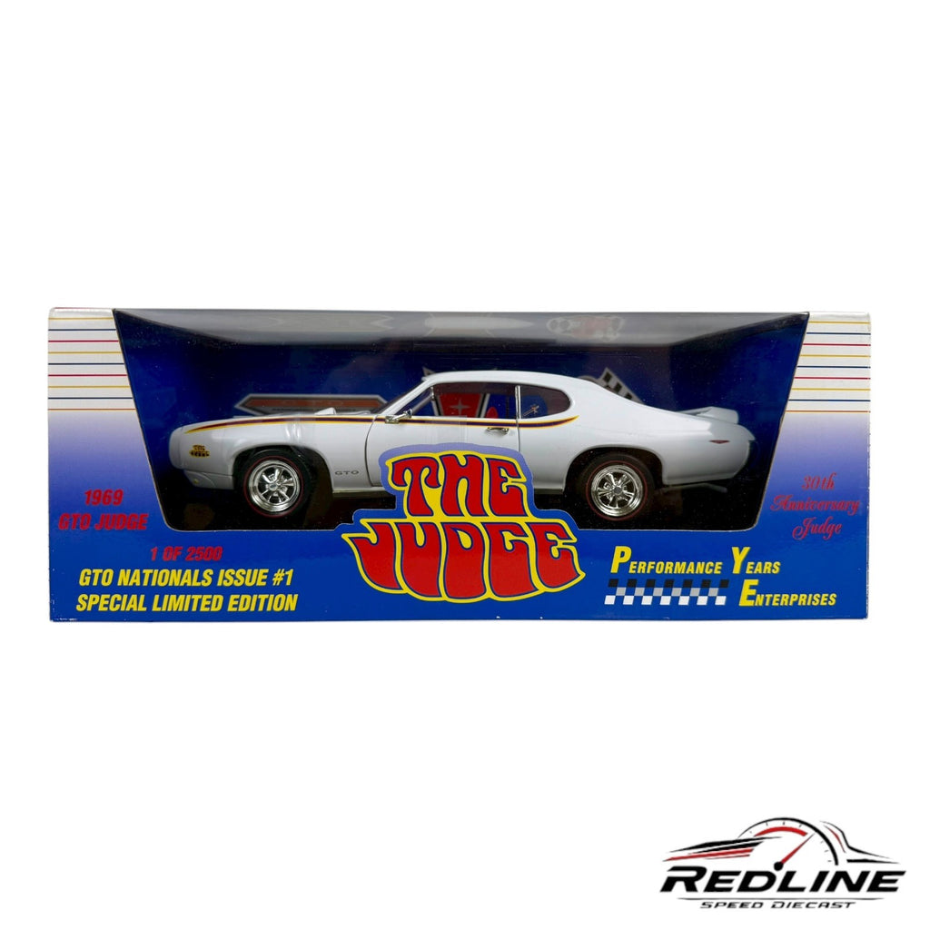 🇺🇸ERTL Performance Years 1969 GTO The Judge White 1 of 2500 1:18 TV🇺🇸