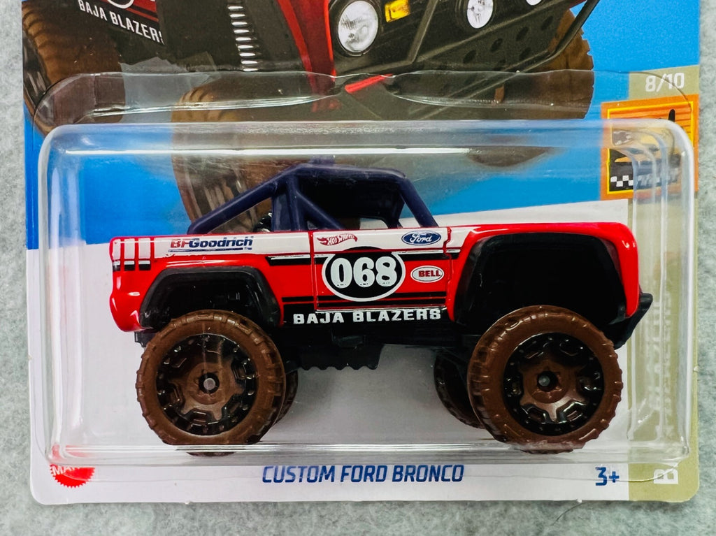 🇺🇸🔥🔥🔥 Hot Wheels BAJA BLAZERS  Custom Ford Bronco Red HW24🔥🔥🔥🇺🇸