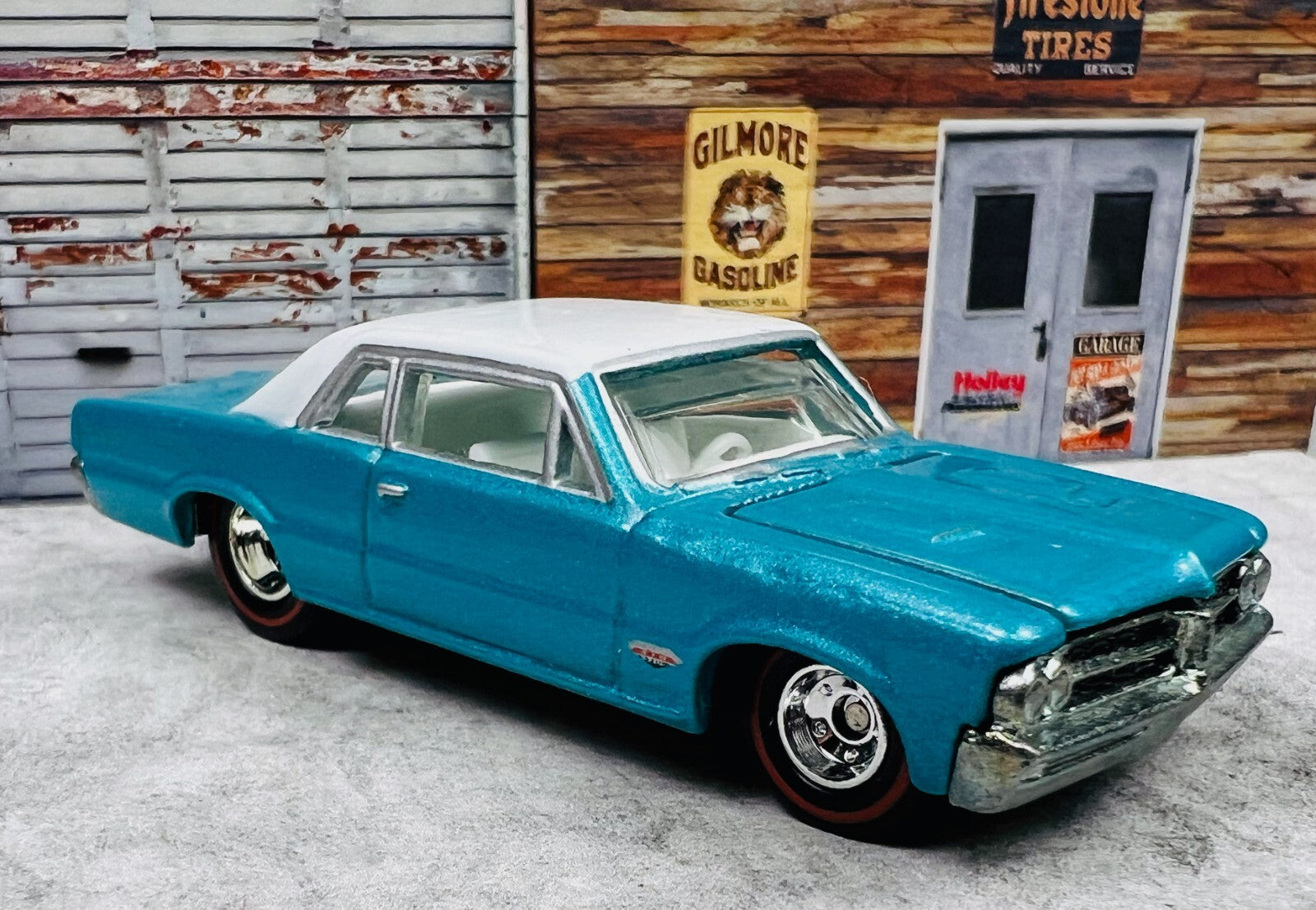 🇺🇸🇺🇸🇺🇸Hotwheels 1964 Pontiac GTO Teal Real Riders C4🇺🇸🇺🇸🇺🇸