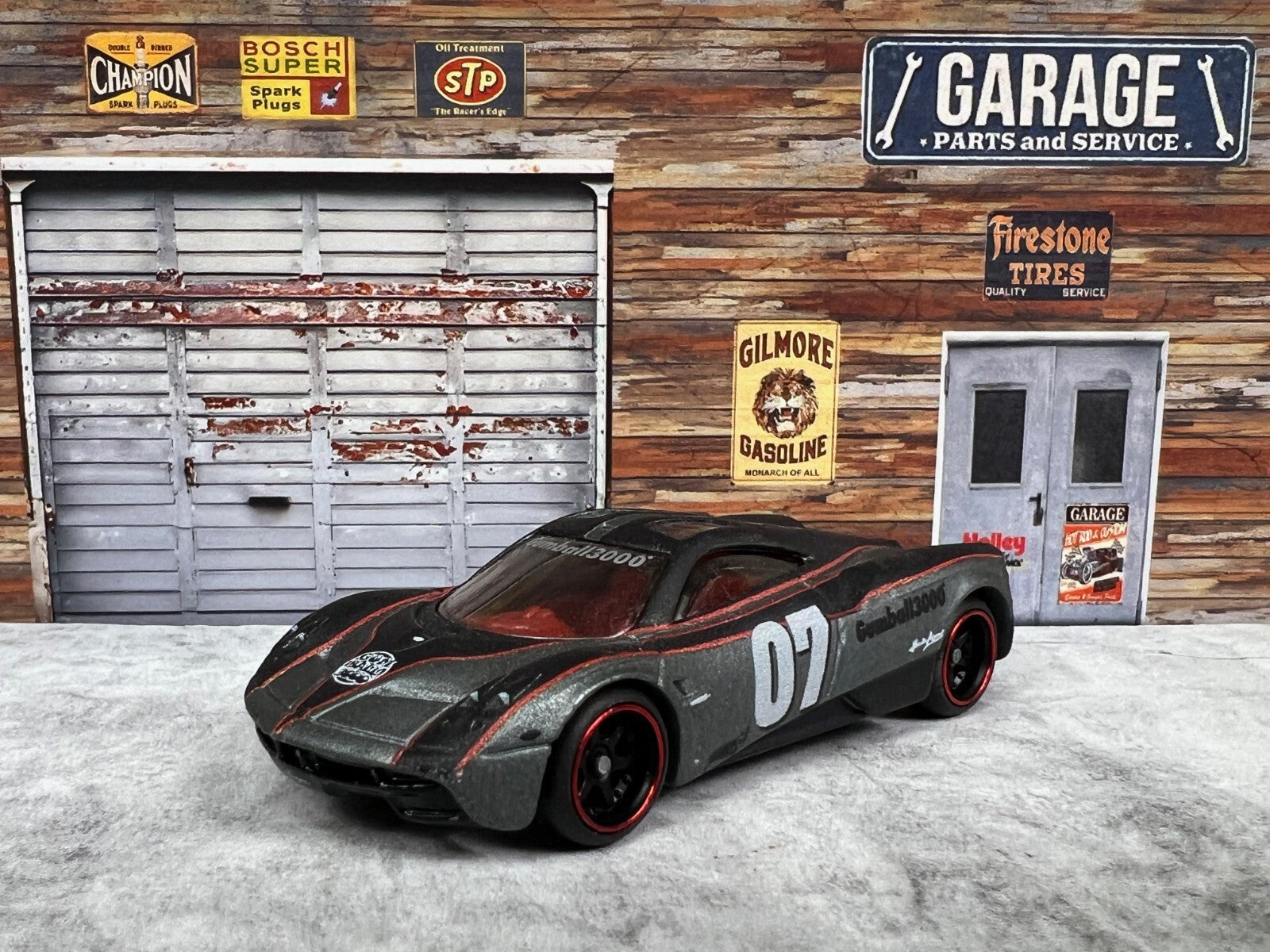 🔥🔥🔥HOT WHEELS PREMIUM CAR Pagani Huayra Gumball 3000 CUSTOM WHEELS C13🔥🔥🔥