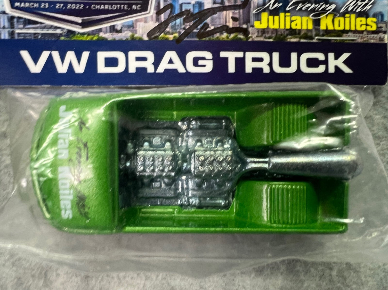 🇩🇪🇩🇪Hot Wheels 22nd Annual Collectors Nationals VW Drag Truck SIGNED🇩🇪🇩🇪