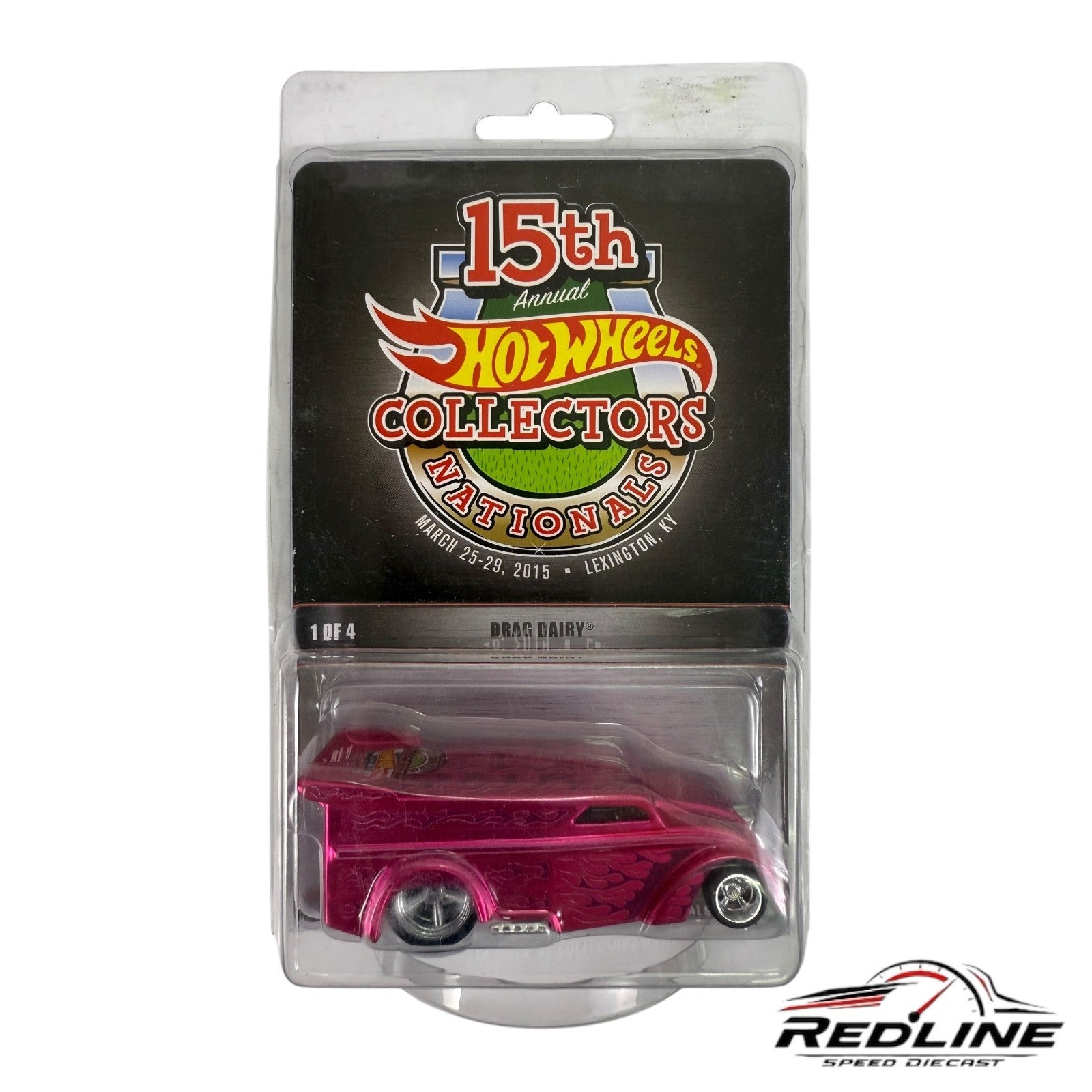 🇺🇸Hot Wheels Lexington Collectors Nationals Drag Dairy Pink 63/3600 H9🇺🇸