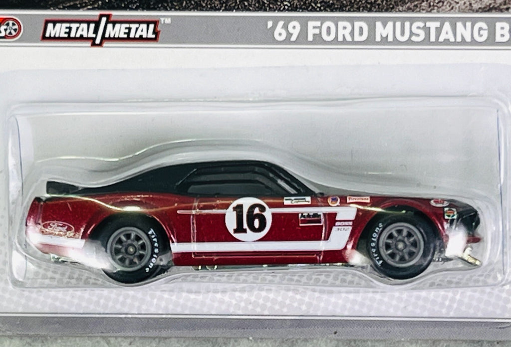 🏁🏁🏁 Hot Wheels Racing Muscle '69 FORD MUSTANG BOSS 302 Black/Red 🏁🏁🏁