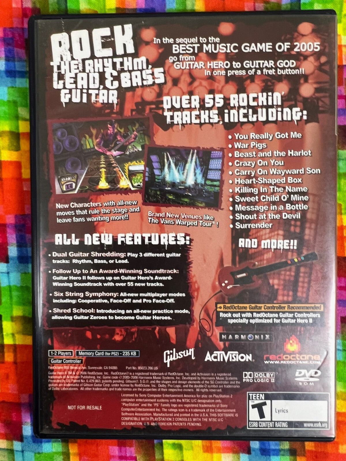 🎮🎮🎮Guitar Hero II (Sony PlayStation 2, 2006) 3-20🎮🎮🎮