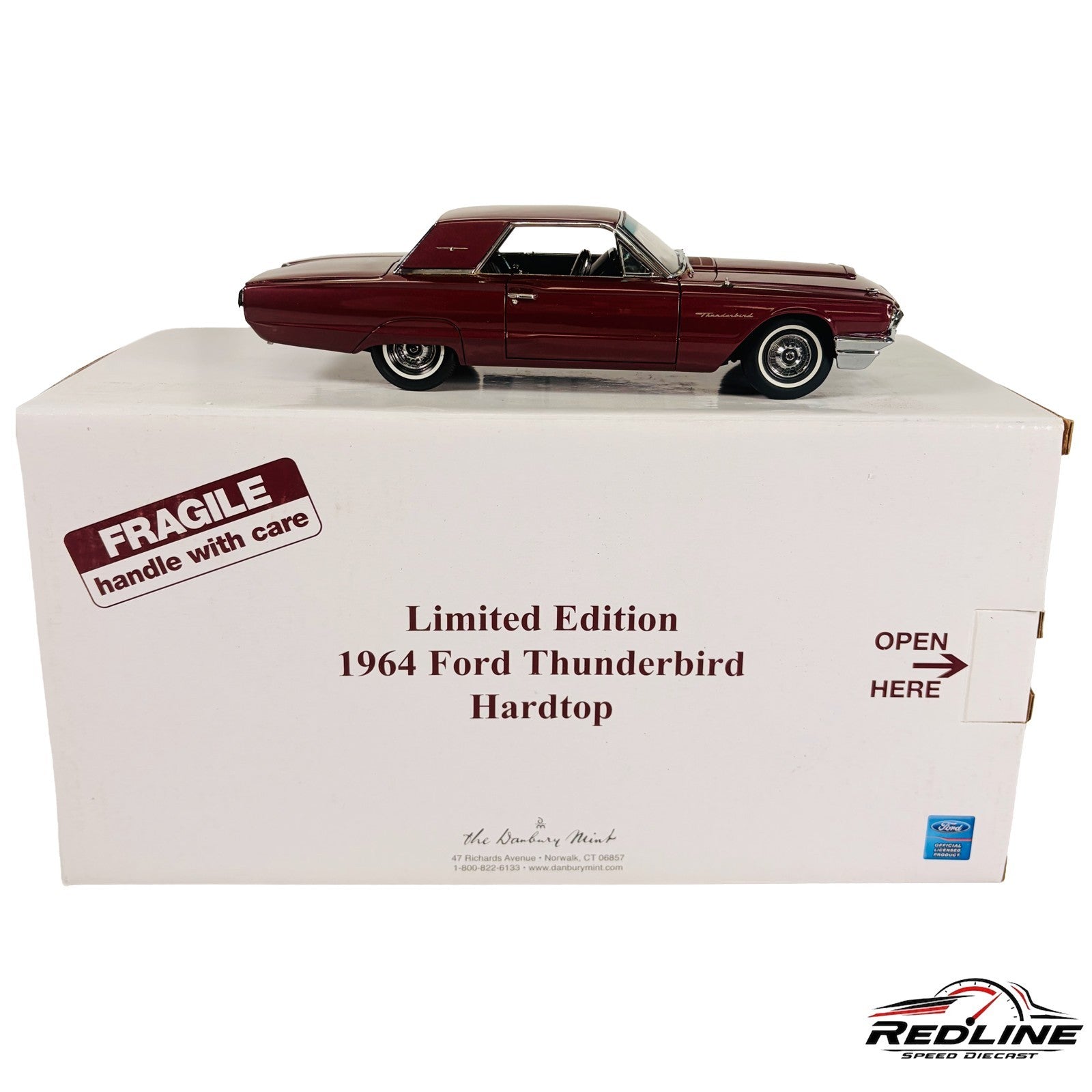 🦅🦅Danbury Mint Limited Edition 1964 Ford Thunderbird Hardtop 1:24 C2🦅🦅