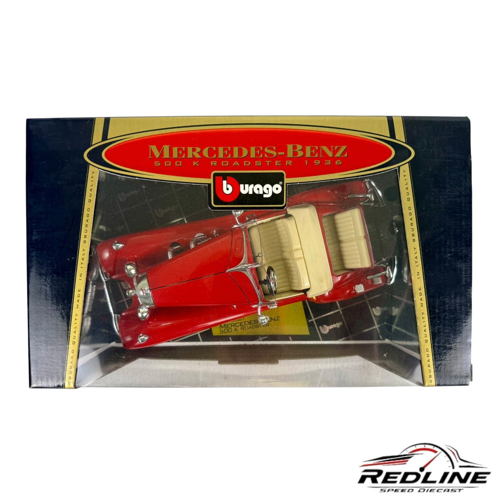 🇩🇪🇩🇪 Bburago Mercedes-Benz 500 K Roadster Red 1936 1:20🇩🇪🇩🇪