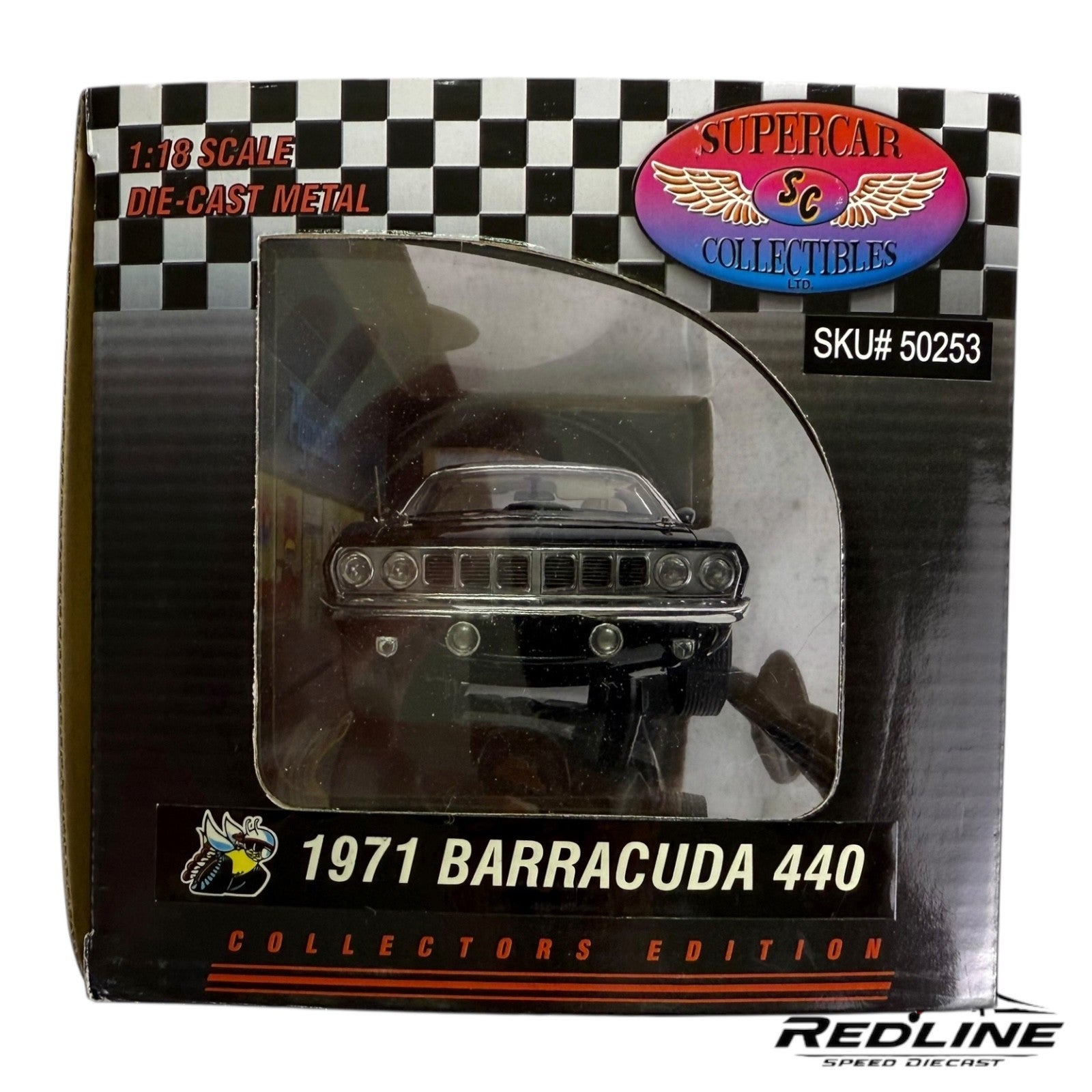 🇺🇸SUPERCAR COLLECTIBLES Highway 61 1971 Plymouth Barracuda 440 1:18 B3🇺🇸