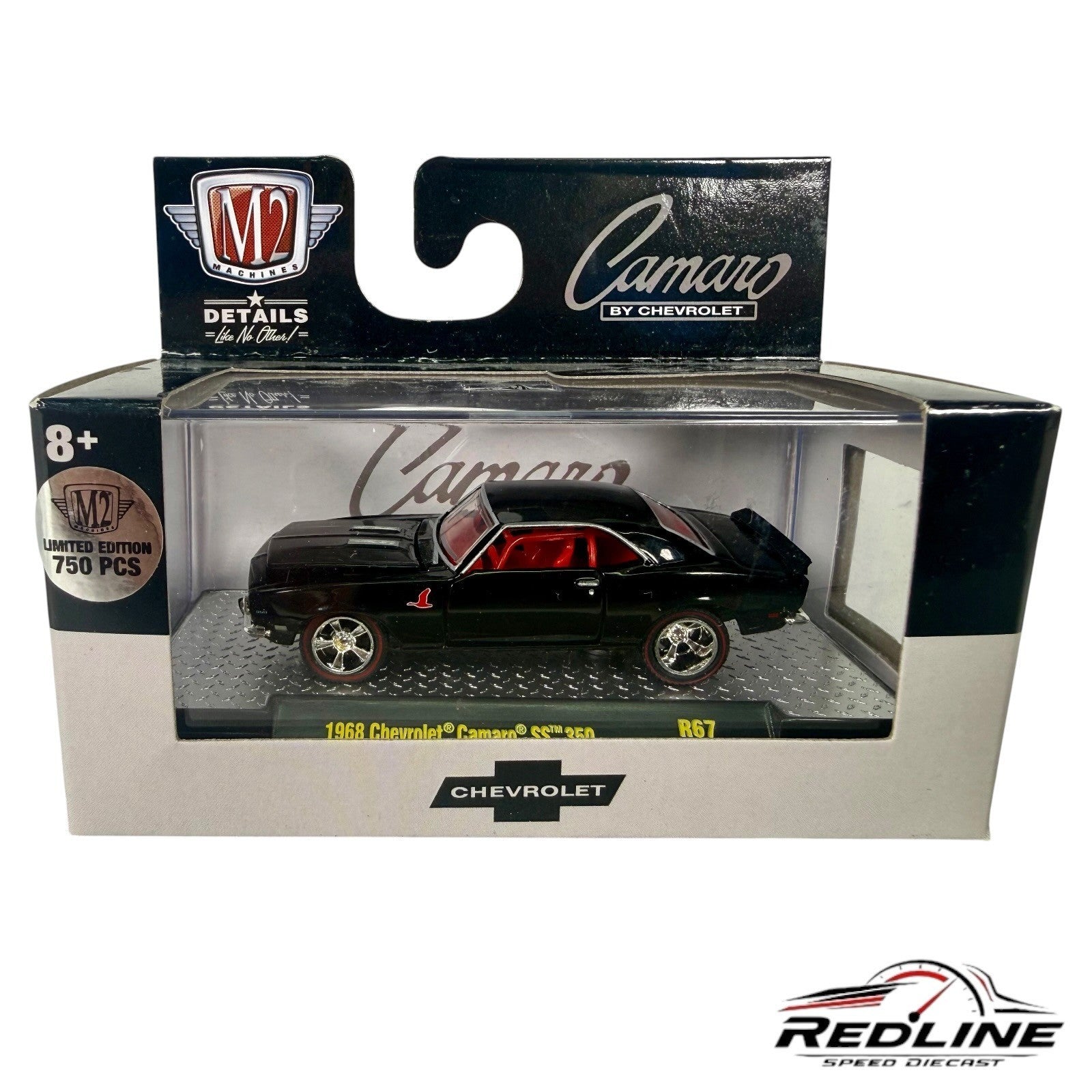 🇺🇸M2 Machines 1968 CHEVY CAMARO SS 350 BLACK CHASE 1 of 750 Black 1:64🇺🇸