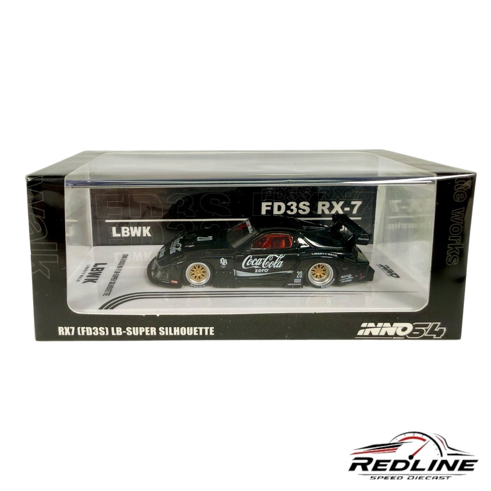 🎌🎌Inno64 LBWK Mazda RX7 FD3S LB-Super Silhouette BLACK COCA-COLA  1:64 H36🎌🎌