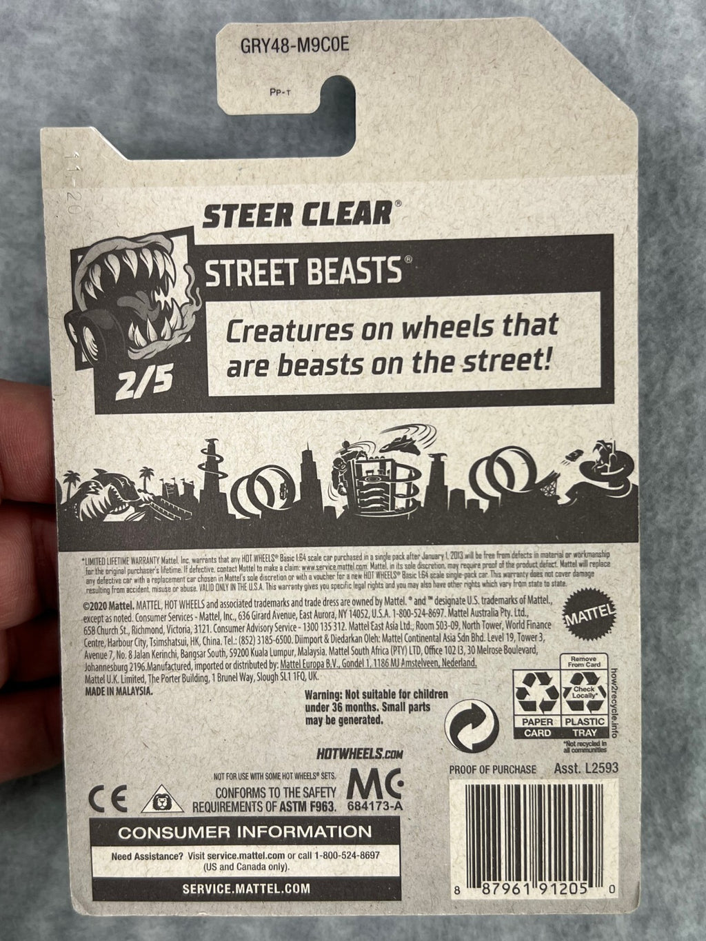 🔥🔥🔥 Hot Wheels STEER CLEAR Street Beasts Series H24🔥🔥🔥