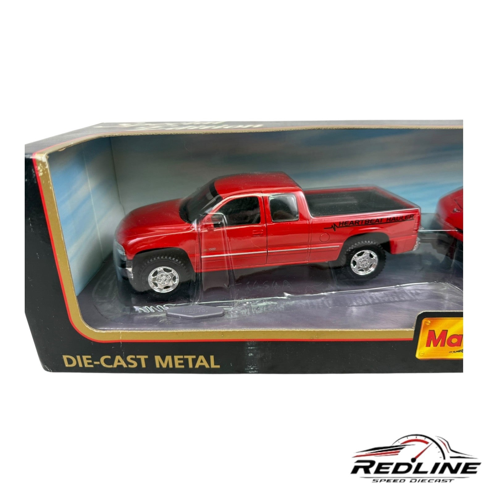🔥🔥🔥Maisto Pick-Up Series Chevy Silverado & Corvetty Red 1:27 A3🔥🔥🔥