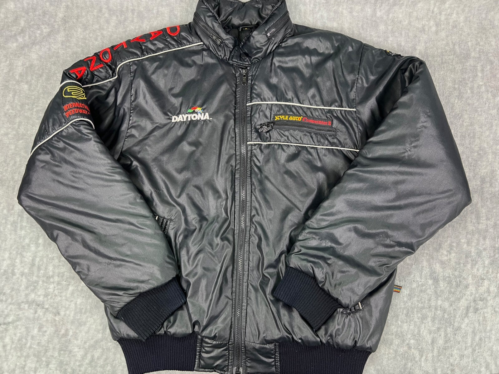 🏁Vintage Style Auco Daytona International Speedway Racing Jacket Mens Medium🏁