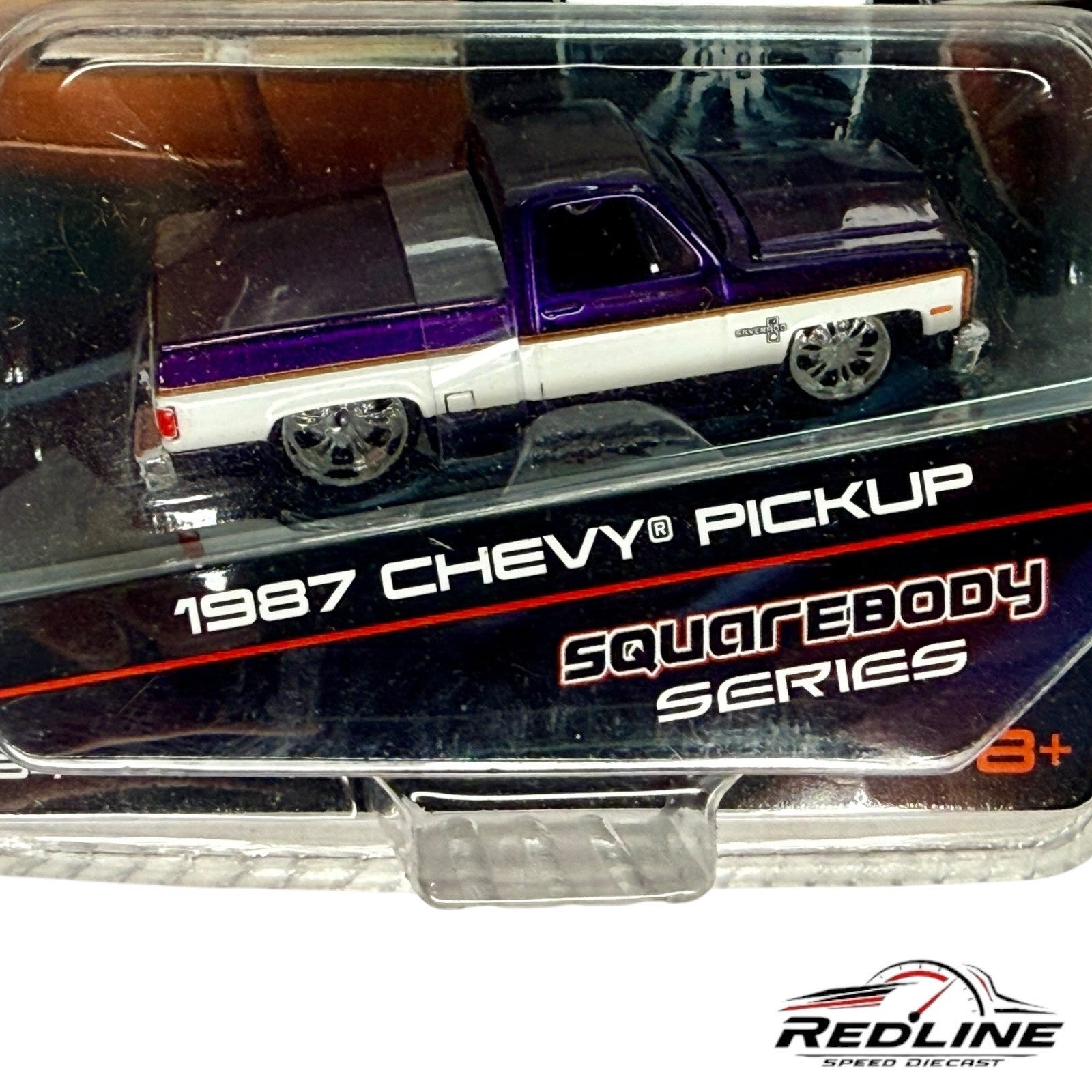 Maisto 1987 Chevy Silverado Pickup Truck Squarebody Chevrolet 1/1008 Purple H23