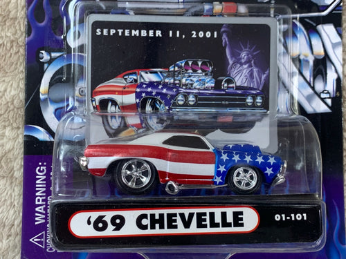 *******Muscle Machines 69 Chevelle 911 Tribute 1:64 Scale Diecast Car HW04******