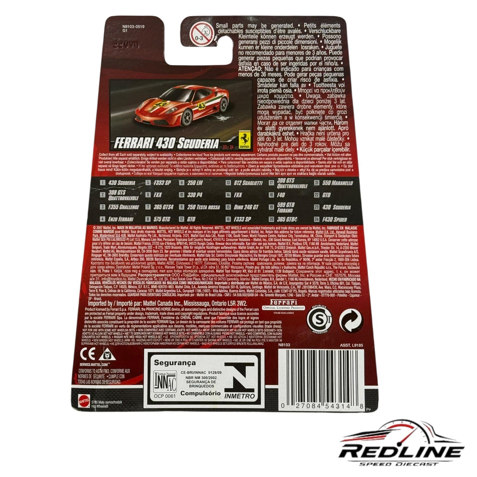 🇮🇹🇮🇹Hot Wheels Ferrari Racer 430 Scuderia Red 1:64🇮🇹🇮🇹