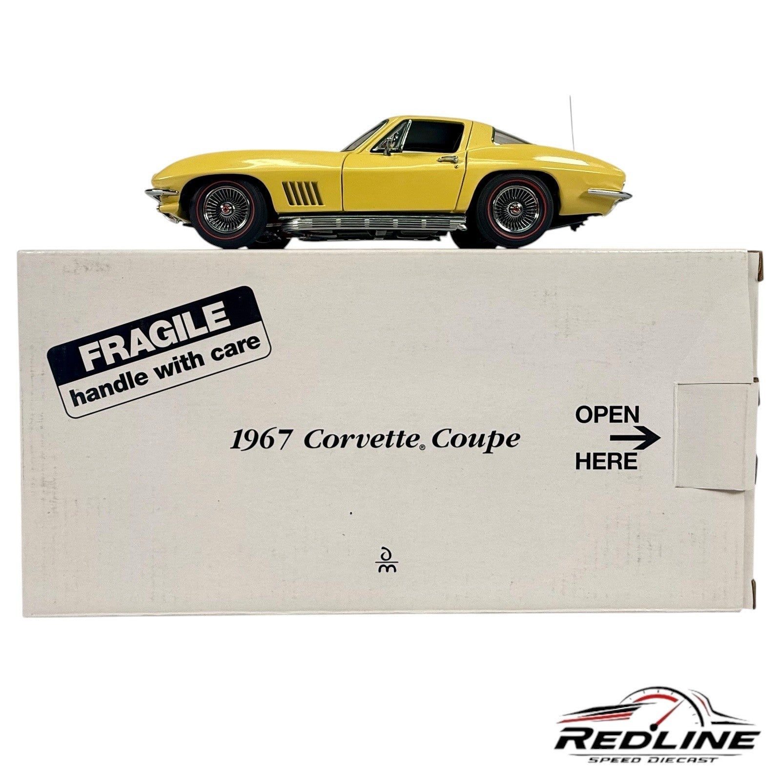 🇺🇸🇺🇸Danbury Mint 1 24 1967 Corvette Convertible Yellow 1:24 C2🇺🇸🇺🇸