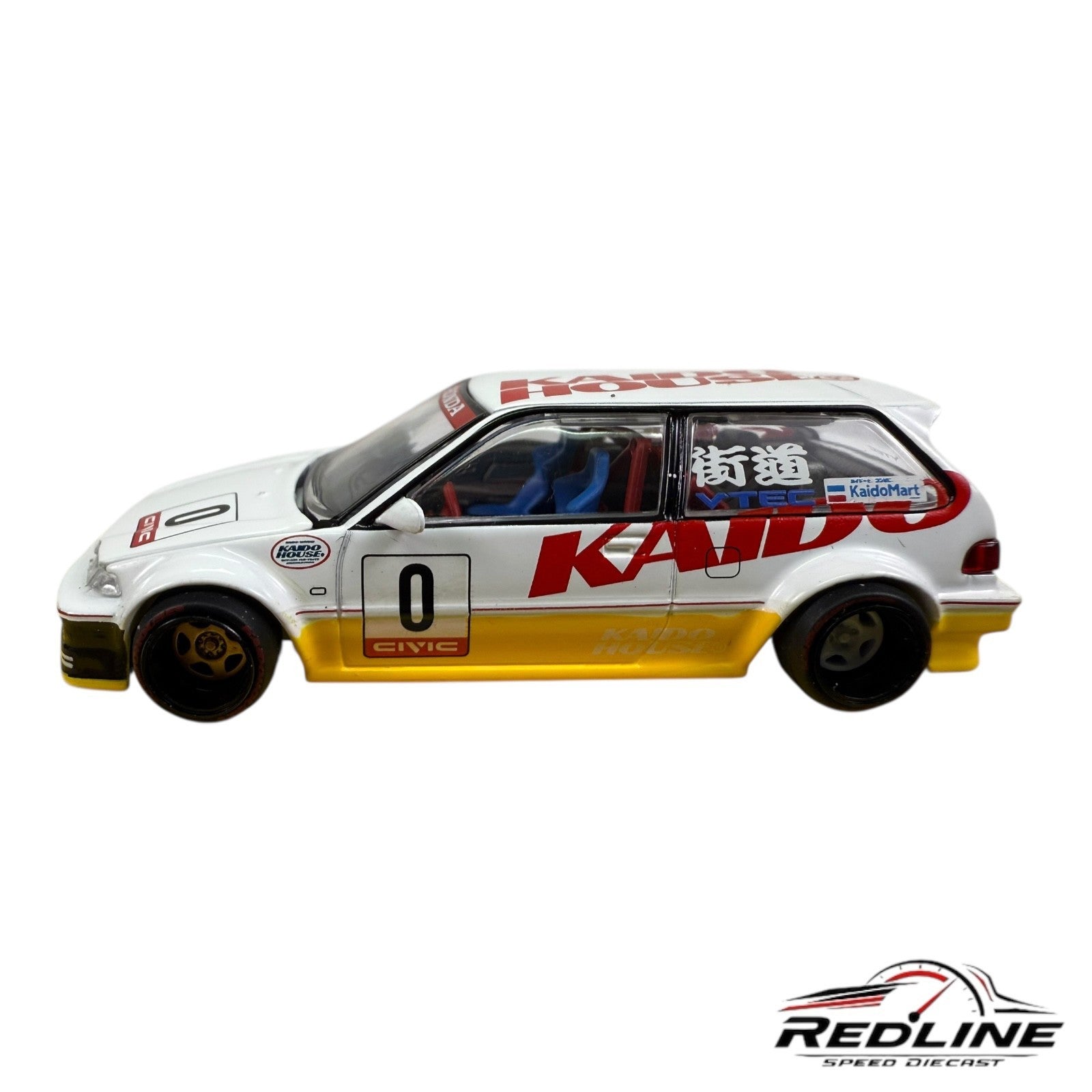 🎌🎌Kaido House 139 Honda Civic (EF) Kanjo v1 Yellow/White H1🎌🎌