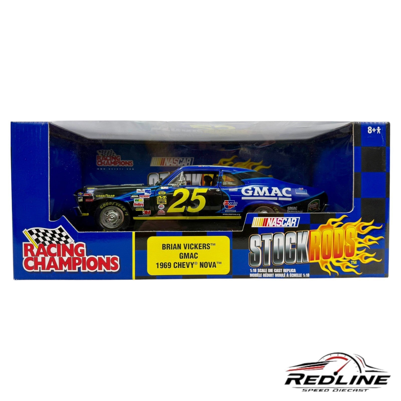 Racing Champions Nascar Stock Rods edition 1969 Chevy Nova Brian Vickers 1:18 B3