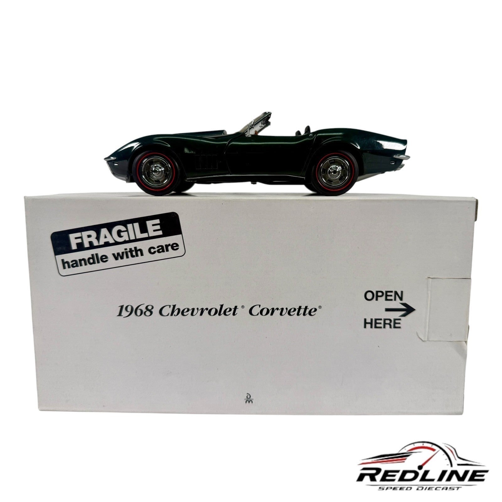 🇺🇸Danbury Mint 1968 Chevrolet Corvette Green 1:24 D1🇺🇸