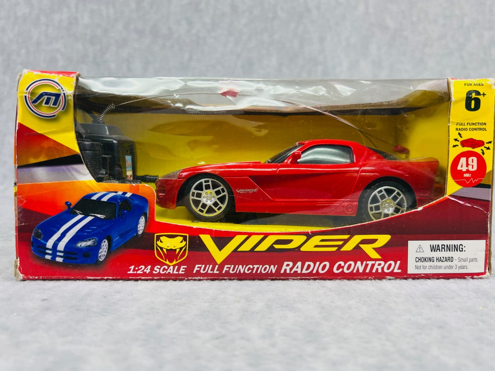 🇺🇸MEGA MOTORS Dodge Viper SRT-10 Radio Controlled 1:24Scale Car RED🇺🇸