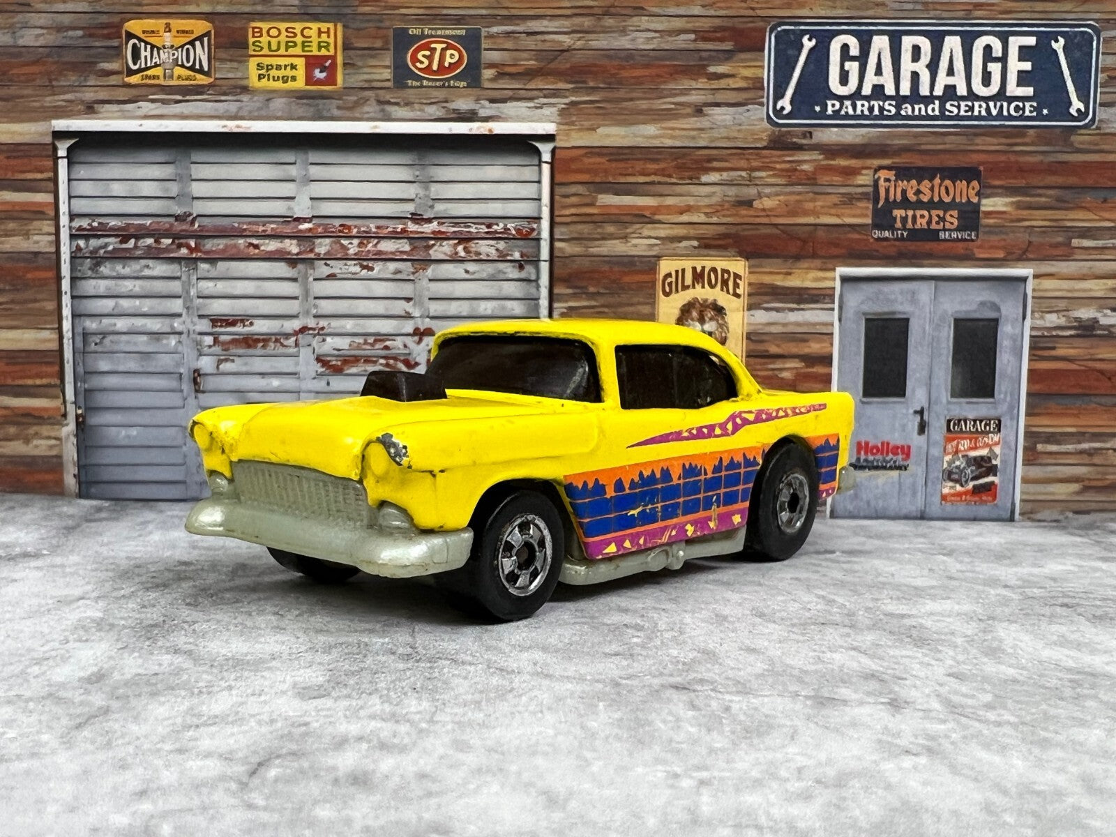🔥🔥🔥🔥Hot Wheels 1957 Chevy Yellow 1978 Malaysia C7🔥🔥🔥🔥