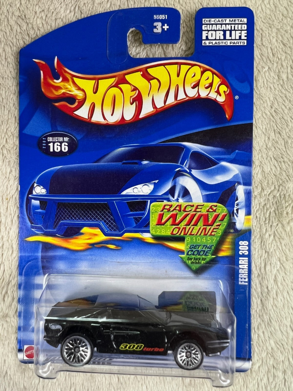 🇮🇹🇮🇹🇮🇹Hot Wheels  Ferrari 308 Black Turbo #166 HW16🇮🇹🇮🇹🇮🇹