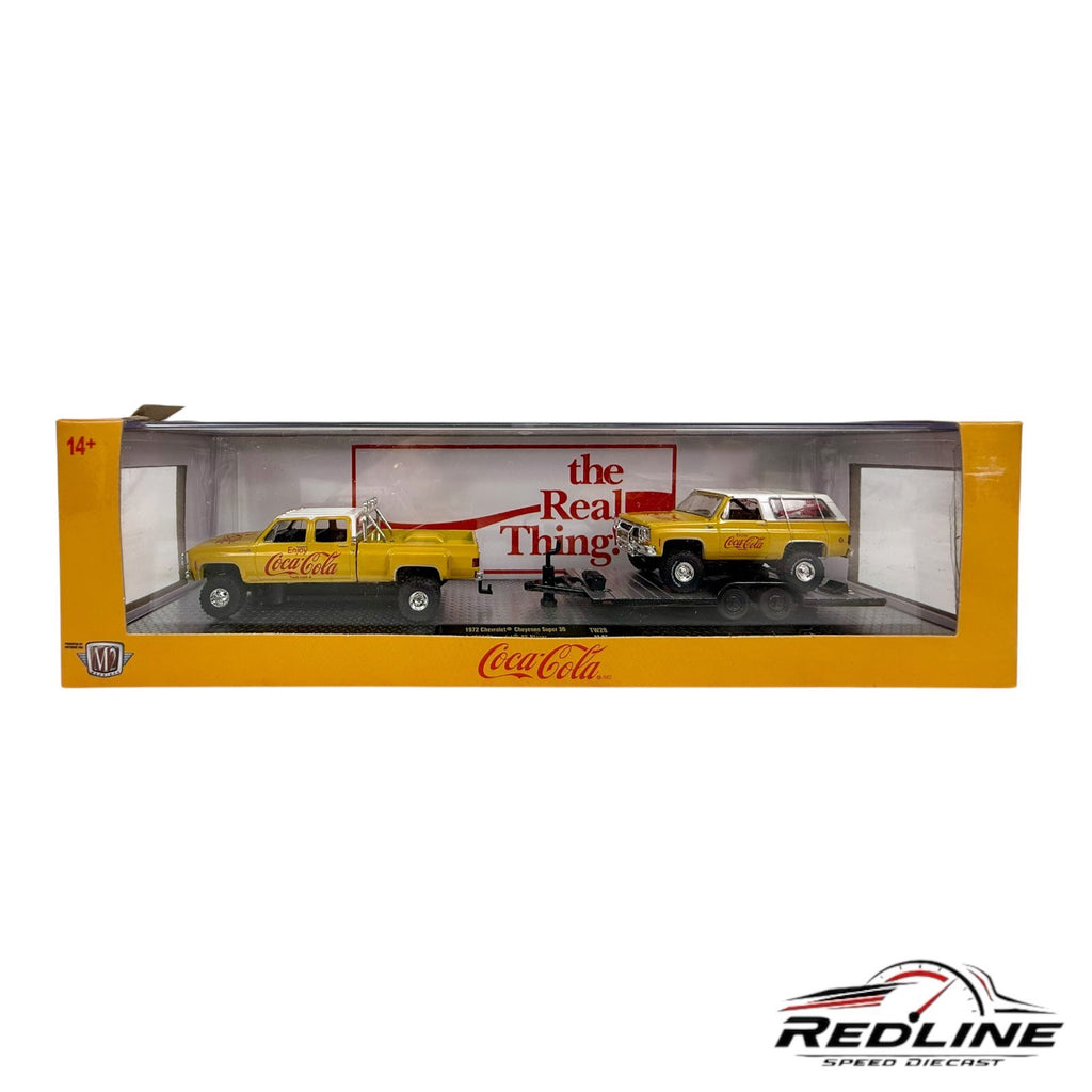 🇺🇸M2 Machine 1972 Cheyenne Super 30 & 1973 K5 Blazer Coke Yellow D3🇺🇸