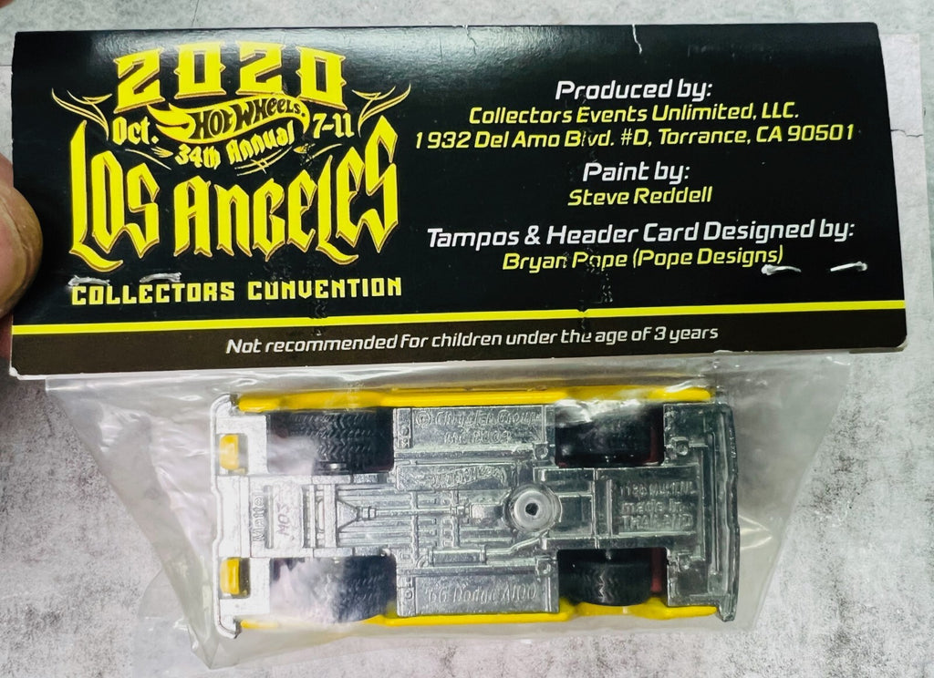 🔥🔥Hot Wheels 34th Annual Collectors Convention '66 Dodge A100 Yellow🔥🔥