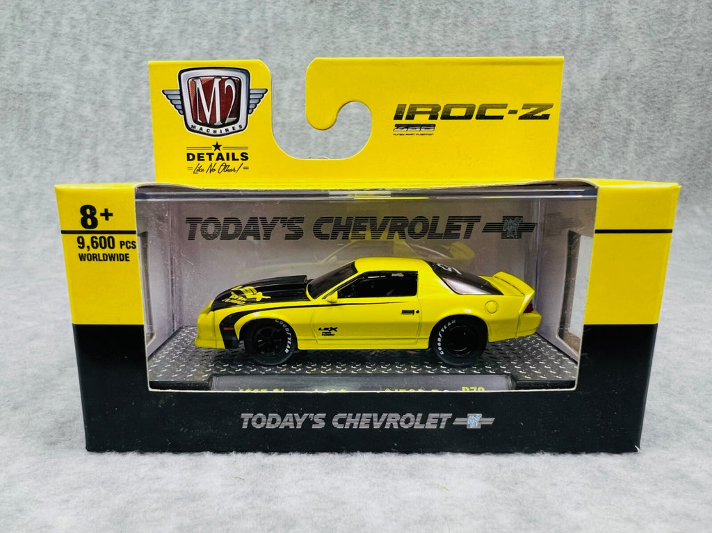 🇺🇸M2 Machines 1985 Chevrolet Camaro IROC-Z  Yellow Twin Turbo R70 H9🇺🇸