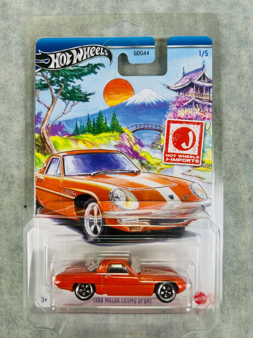 🎌🎌🎌Hot Wheels J-Imports 1968 Mazda Cosmo Sport Orange H30🎌🎌🎌