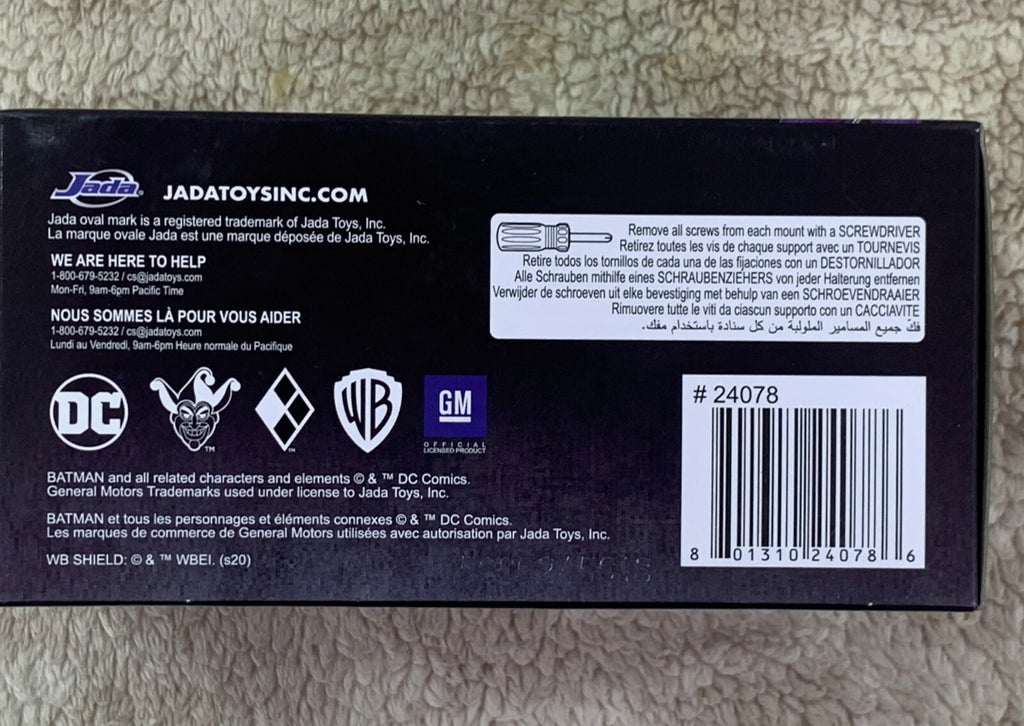 Jada Hollywood Rides DC Batman THE JOKER 2009 Chevy Corvette Stingray 1:32 HW04