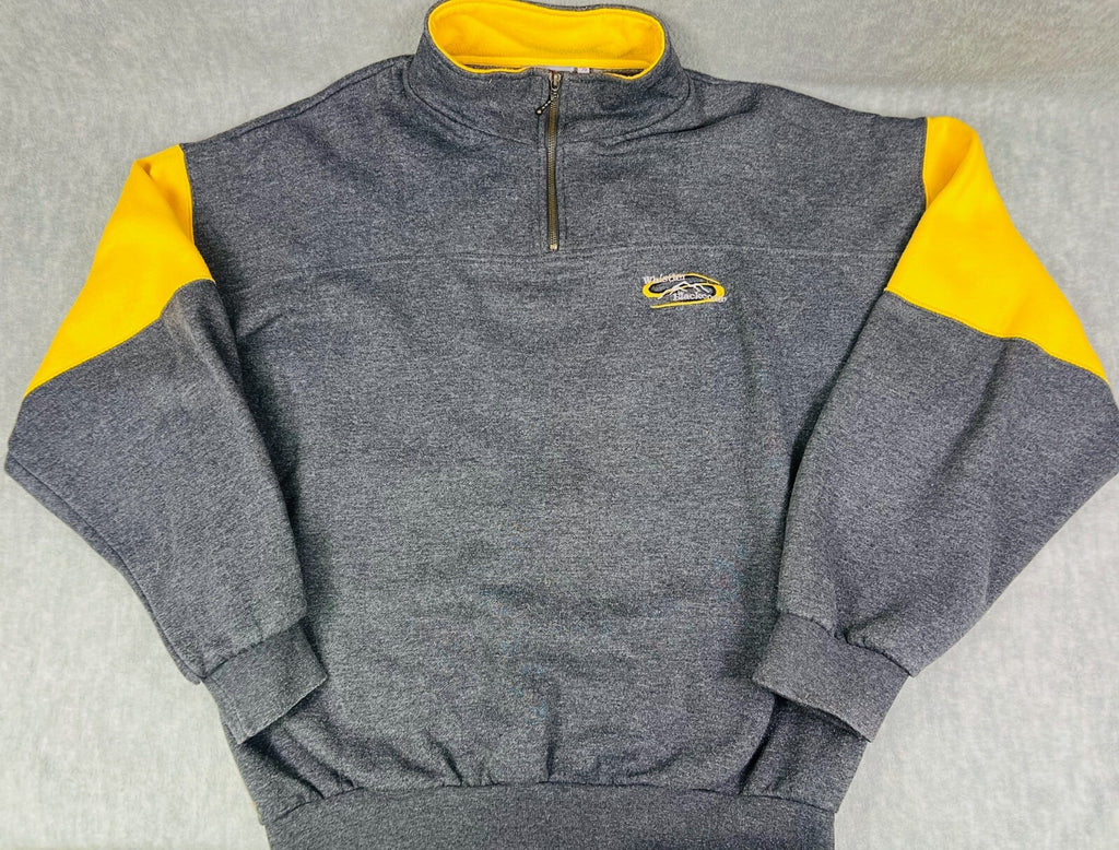 ❄️❄️WHISTLER BLACKCOMB  1/4 zip pullover Mens L Gray Fleece ❄️❄️❄️