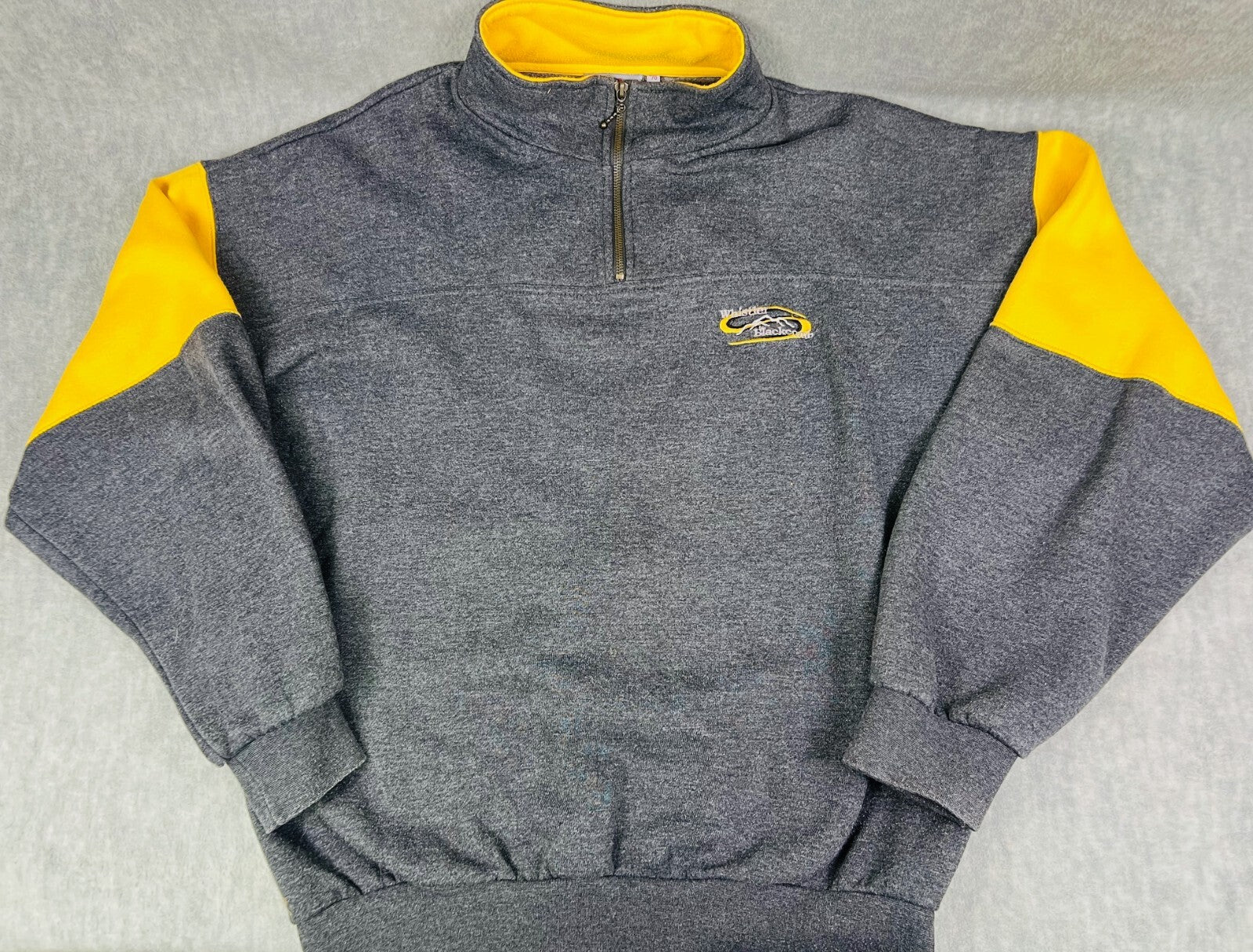 ❄️❄️WHISTLER BLACKCOMB  1/4 zip pullover Mens L Gray Fleece ❄️❄️❄️