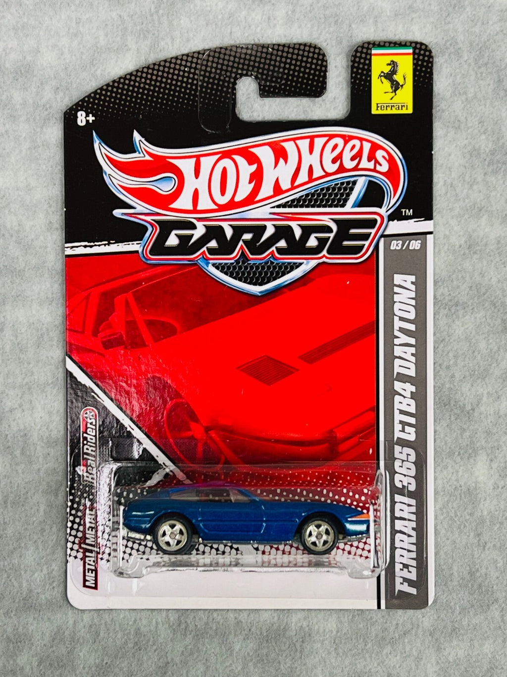 🇮🇹🇮🇹Hot Wheels Garage Ferrari 365 GTB4 Daytona Blue Real Riders HW22🇮🇹🇮🇹