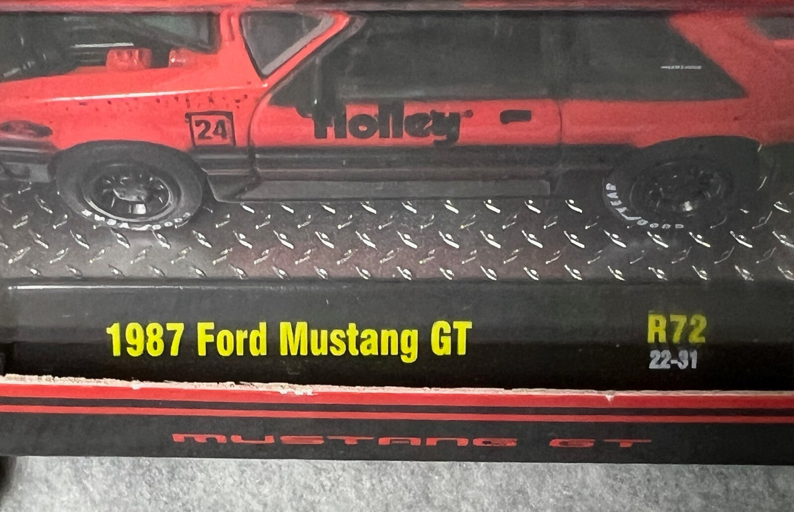 🇺🇸M2 Machines 1987 Ford Mustang GT Holley R72 22-31 ERROR UNSPUN HW9🇺🇸