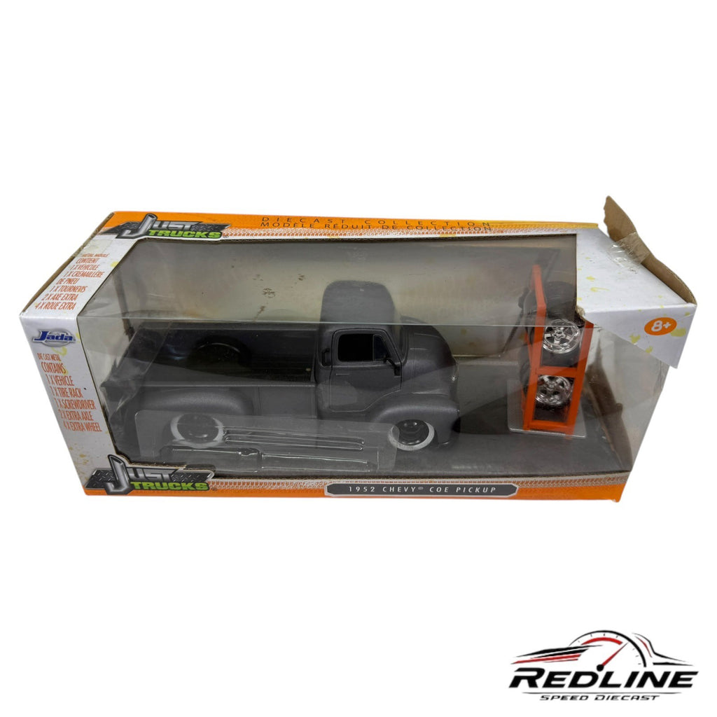 🇺🇸Jada Just Trucks 1952 Red Chevy Coe Pickup Grey 1:24🇺🇸
