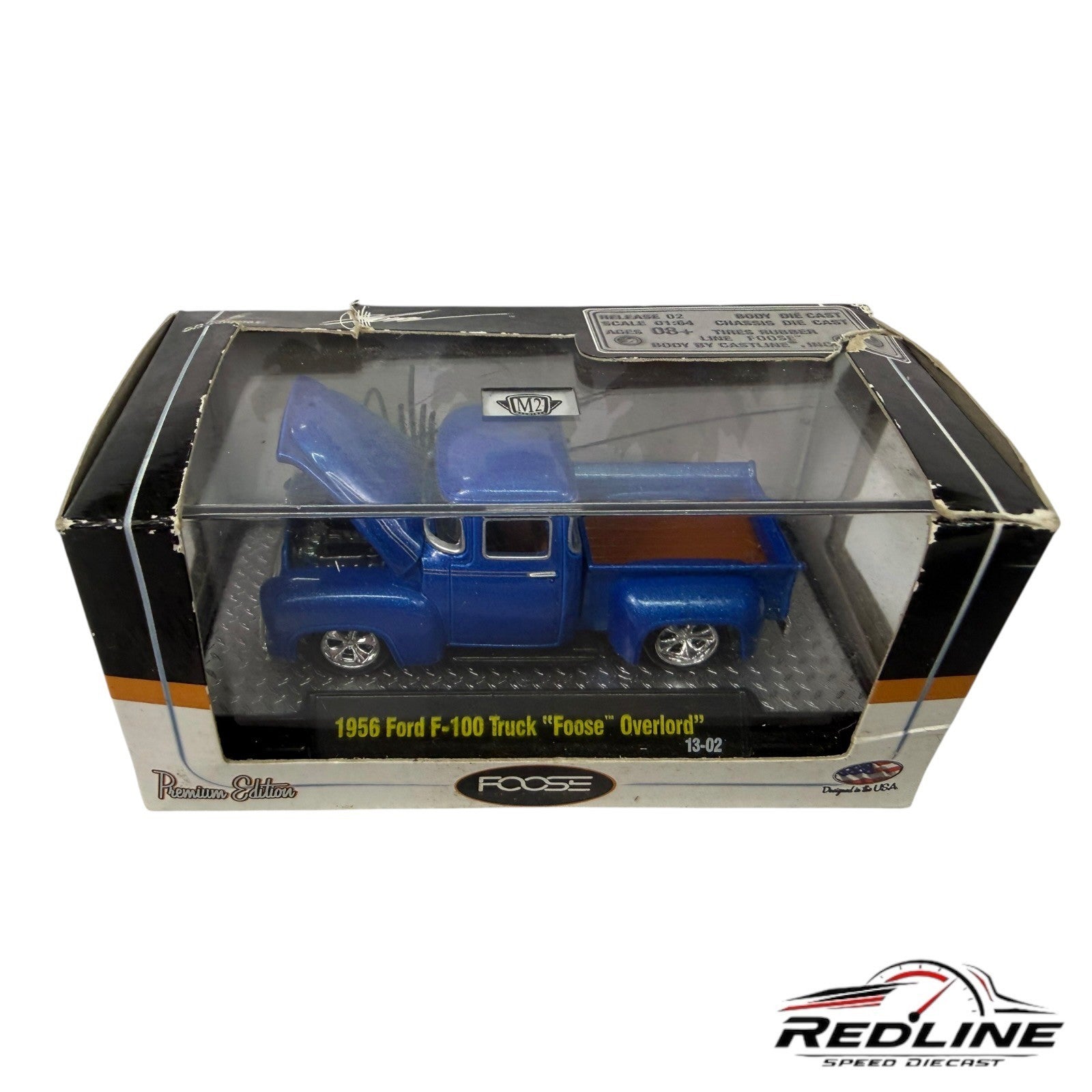 🇺🇸M2 Machines FOOSE 1956 Ford F-100 Truck "Foose Overload" Blue H1🇺🇸